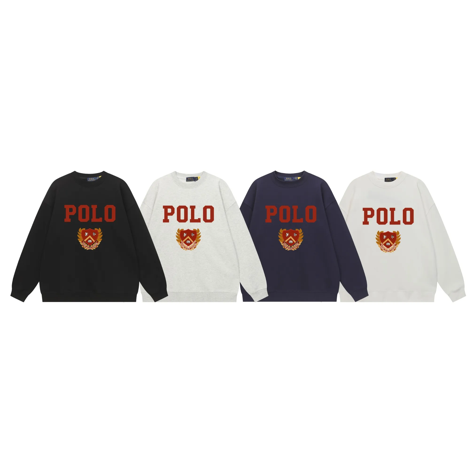 P200 Long-term stock] RalphLauren/Ralph Lauren 2025 autumn and winter new bear letter print 420g heavy large terry sweatshirt Ralph Lauren's age-reducing item, the coat fabric is made of 85% cotton ➕15% polyester, which not only retains the softness, comfort and breathability of cotton, but also adds the wear resistance and wrinkle resistance of polyester fiber, making the clothes more durable and easy to care for. Even in slightly cooler weather, you won't feel stuffy when wearing it. This kind of fabric has a natural crisp feel and is not easy to pill or deform. The bear on the chest is printed with English letters. It is full of color, full of three-dimensionality, and lifelike, adding a bit of liveliness and interest to the whole sweatshirt. There is no pressure to dress, regardless of age or gender. Complete accessories! Color: black, white, navy blue, light floral gray Size: M-L-XL-XXL